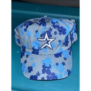 Houston Astros Baseball Cap Hat Women’s Blue Gray Floral OSFA Adjustable Back